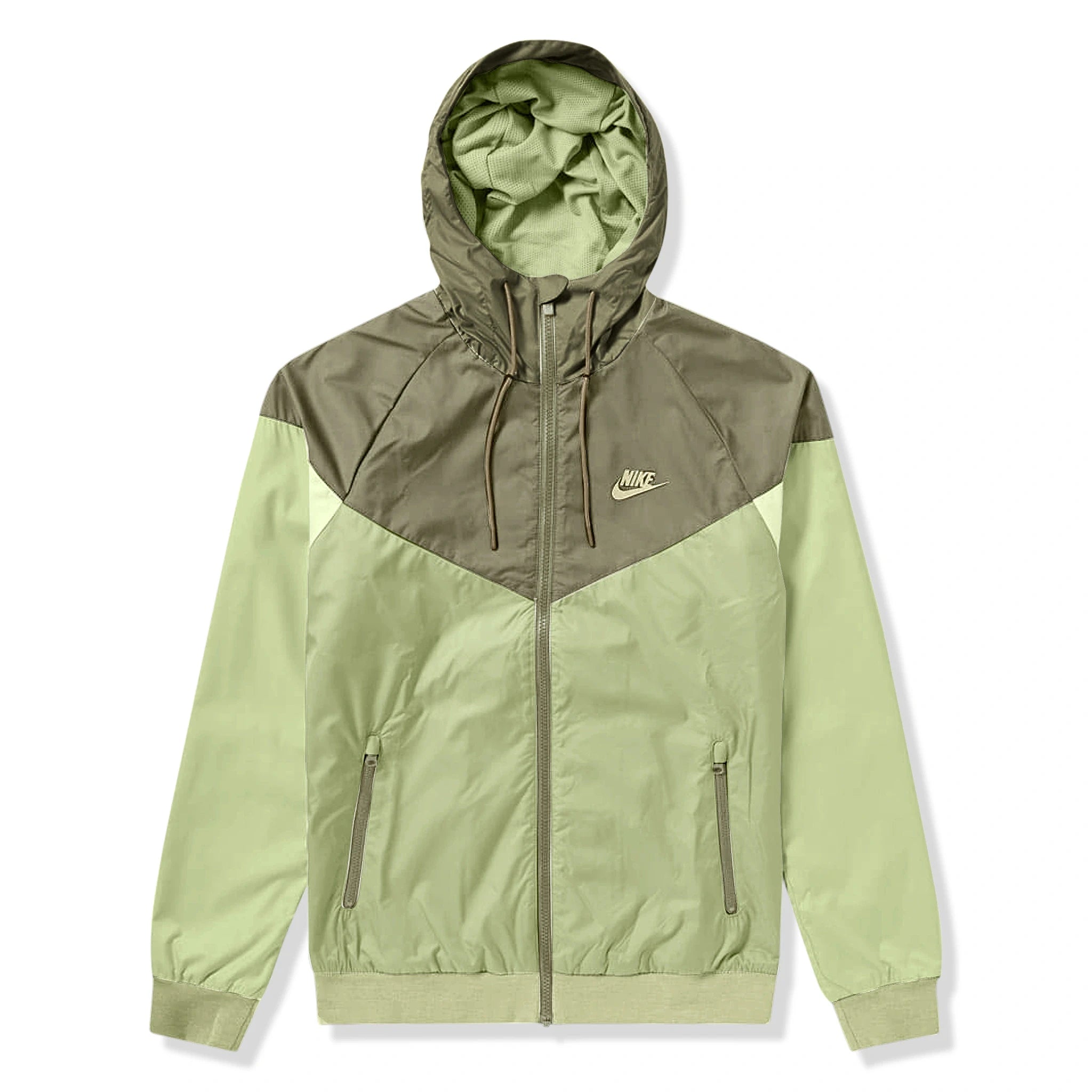 Front view of Nike Sportswear Windrunner Green Jacket DA0001-334